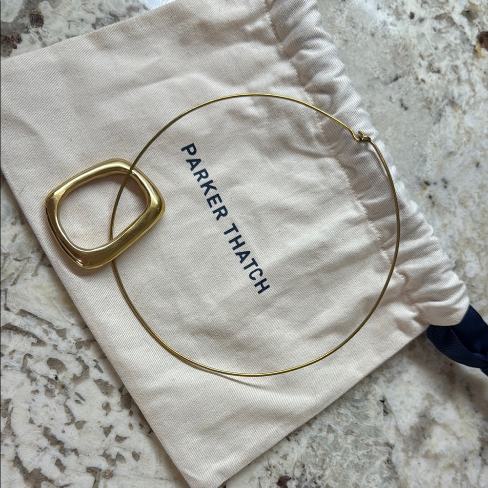 Parker Thatch Fine Collar Necklace and Square Pendant